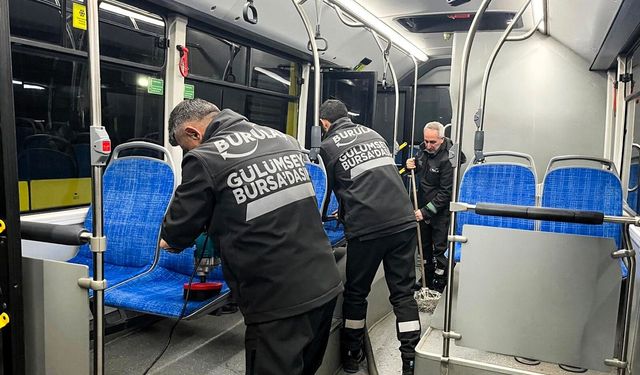 Bursa’da Toplu Taşımada Bayram Temizliği