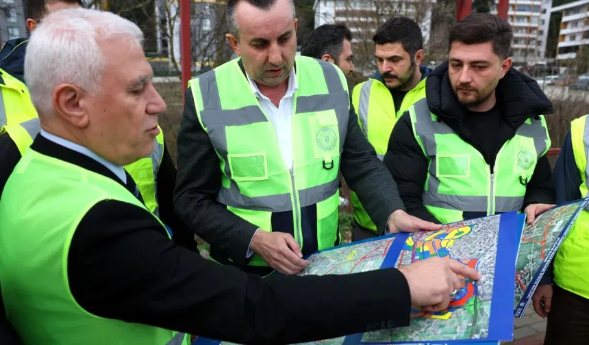 Nilüfer’de Atlıçayır Bulvarı’nda Çalışmalar Sürüyor