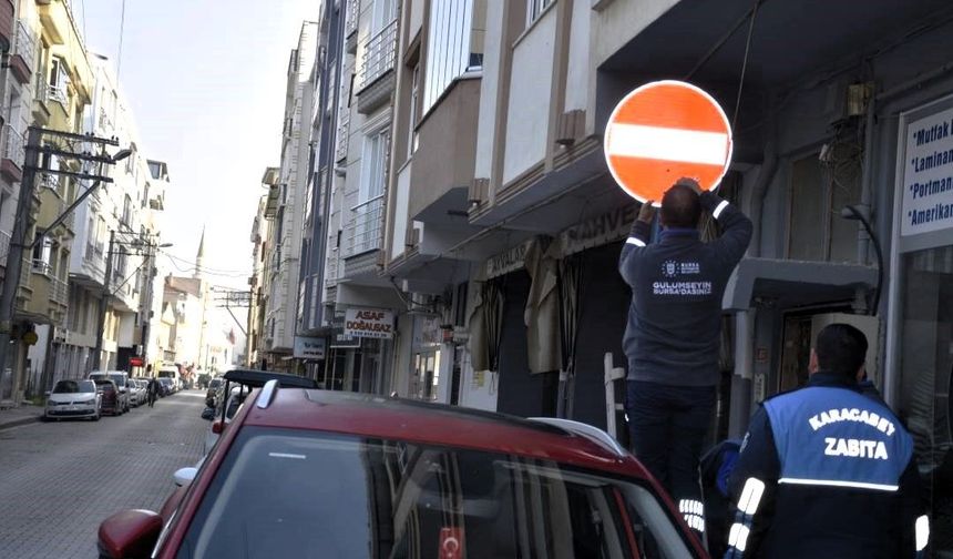 Karacabey’de Tek Yön Uygulaması Başladı
